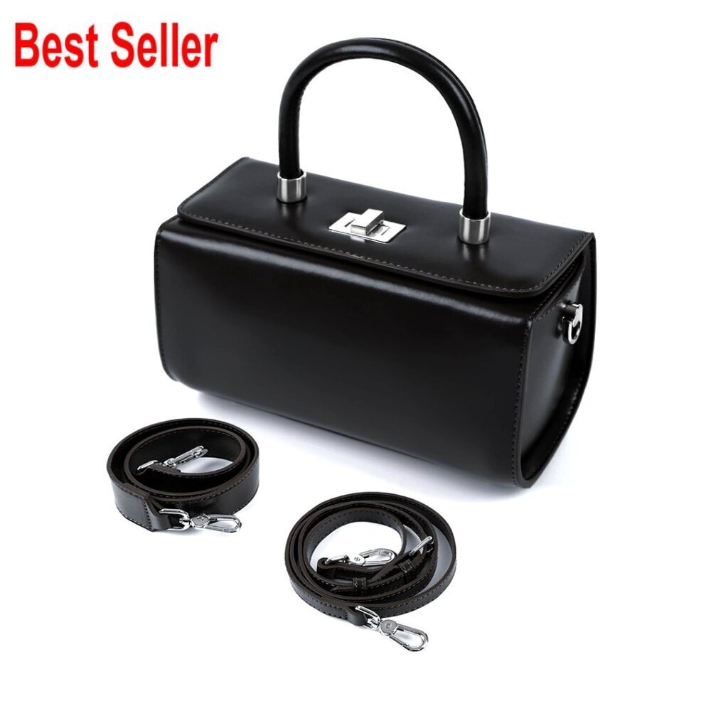 Genuine Leather Crossbody Shoulder Bag with Adjustable Straps